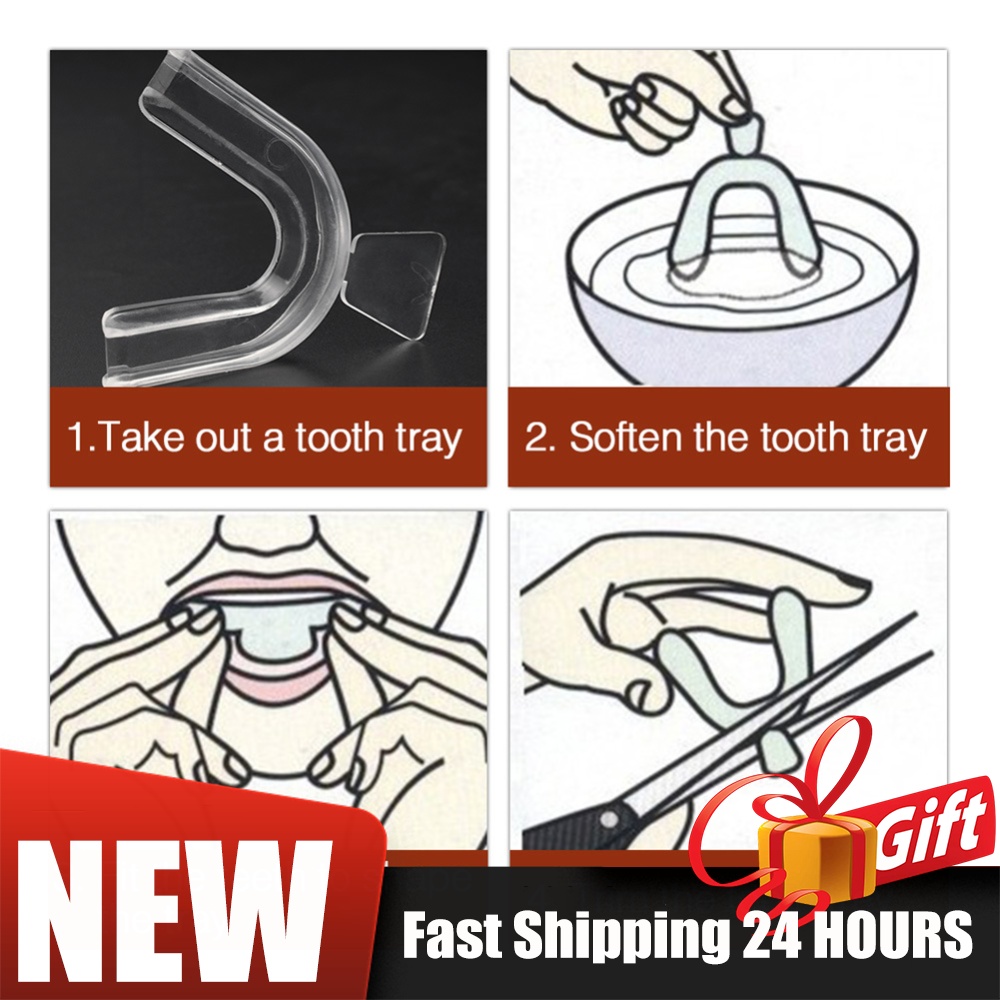Teeth Whitening With Trays - 2/4 szt. Miękkie aparaty ortodontyczne, zestaw