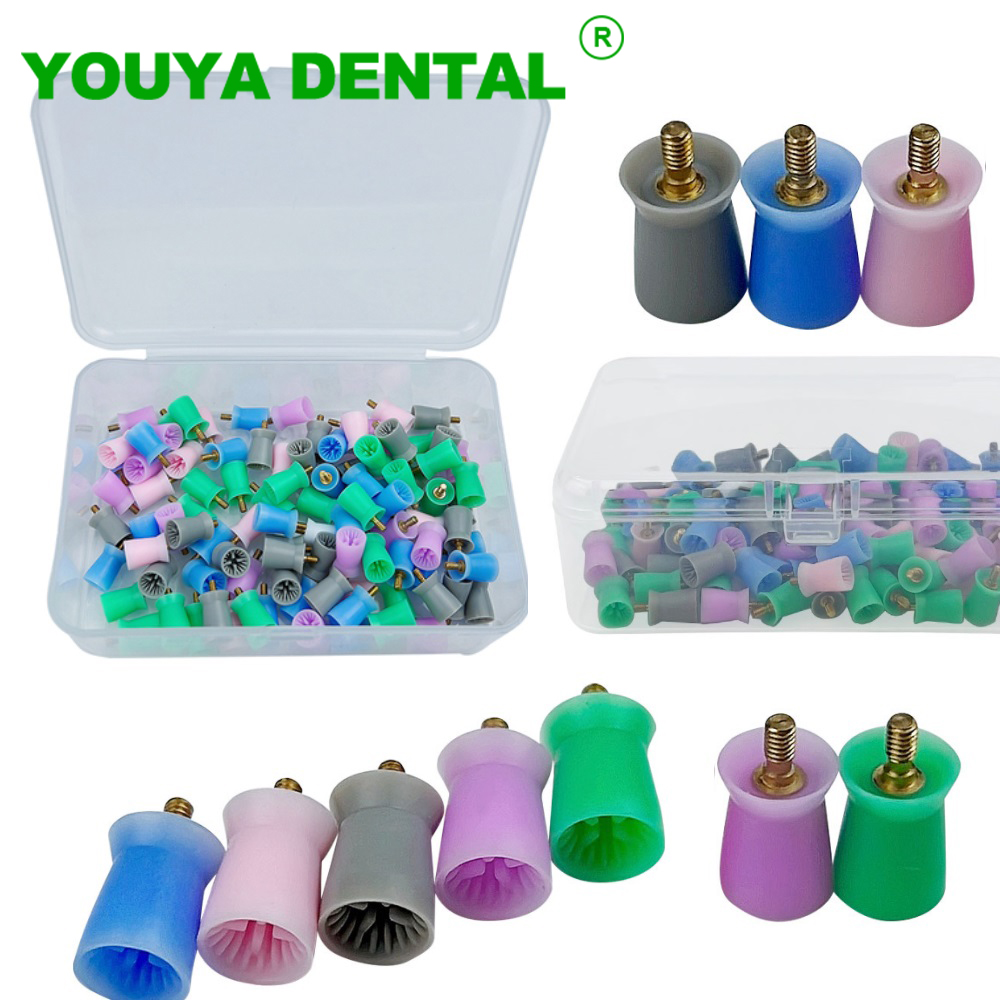 Teeth Whitening Professional - 100 sztuk/pudełko Dentystyczne szczoteczki profilaktyczne wkręcane/zatrzaskowe,