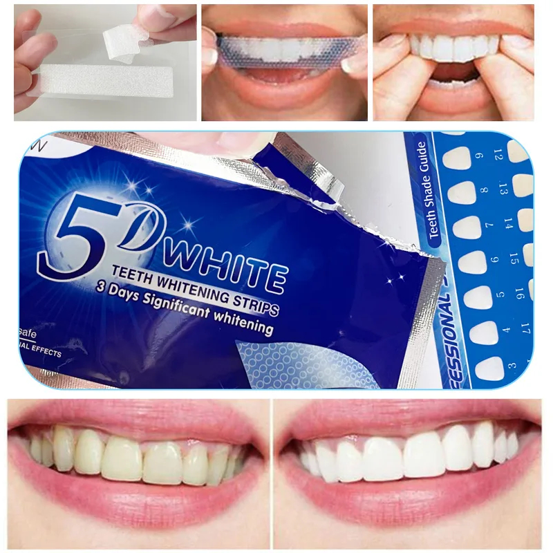 Teeth Whitening Gel Refills - 1-12 szt. 5D Naklejki wybielające do