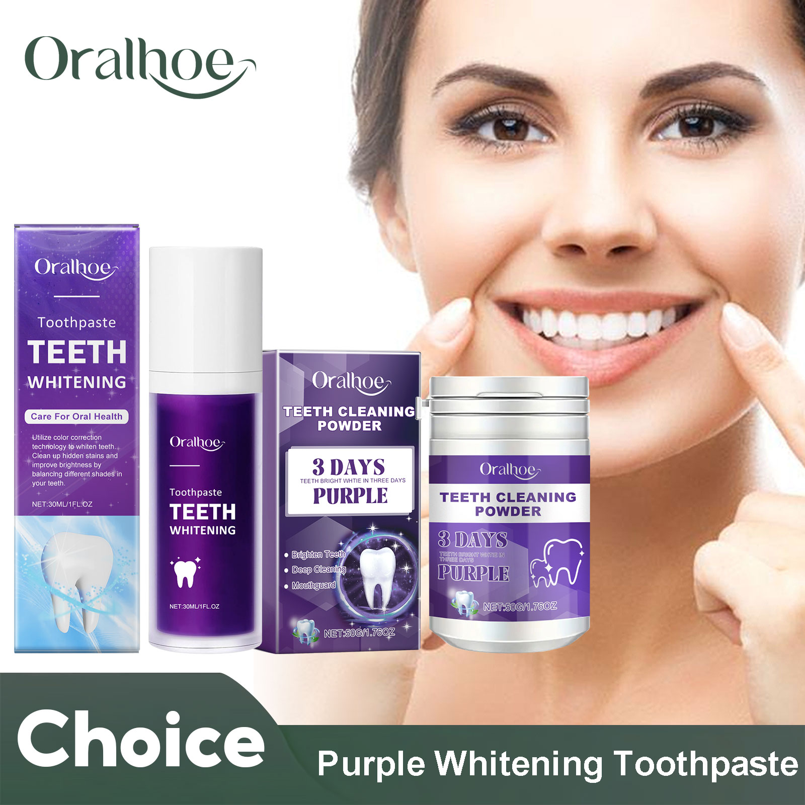 Fioletowy korektor wybielająca – Teeth Whitening Powder recenzja i cena