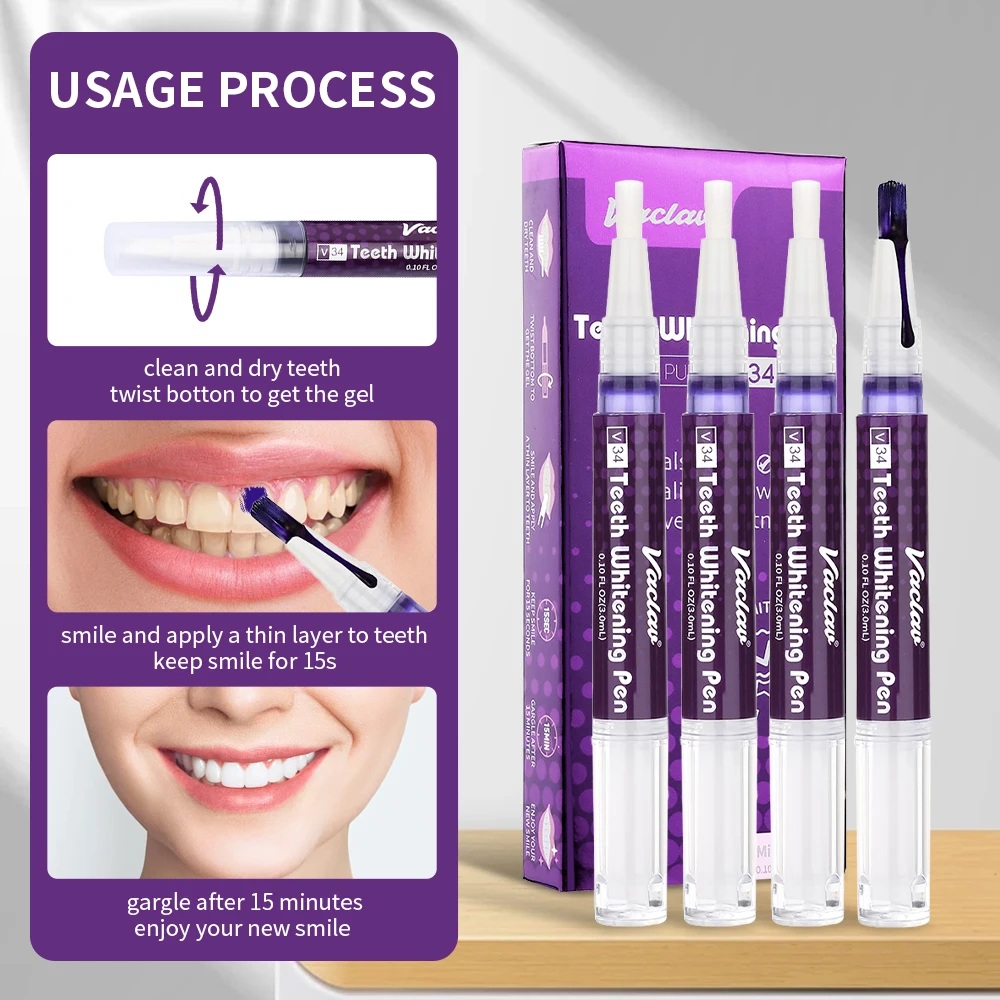 Vaclav V34 Fioletowy żelowy dł – Teeth Whitening Paste recenzja i cena